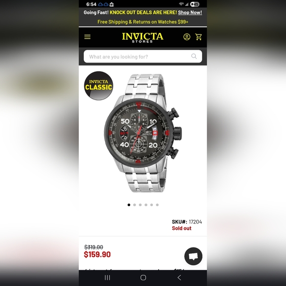 Invicta Aviator Black and Purple Watch in Yellow Box - Picture 4 of 6